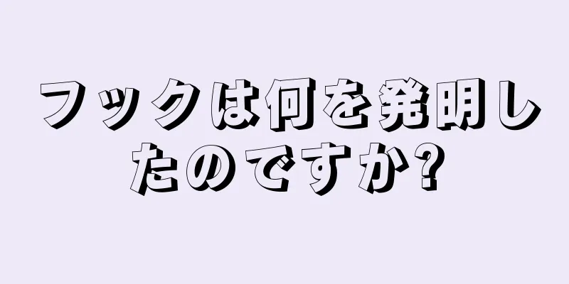 フックは何を発明したのですか?