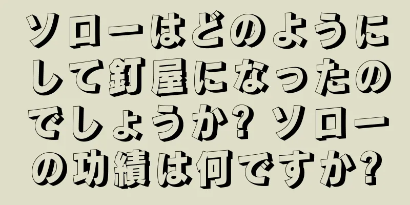 ソローはどのようにして釘屋になったのでしょうか? ソローの功績は何ですか?
