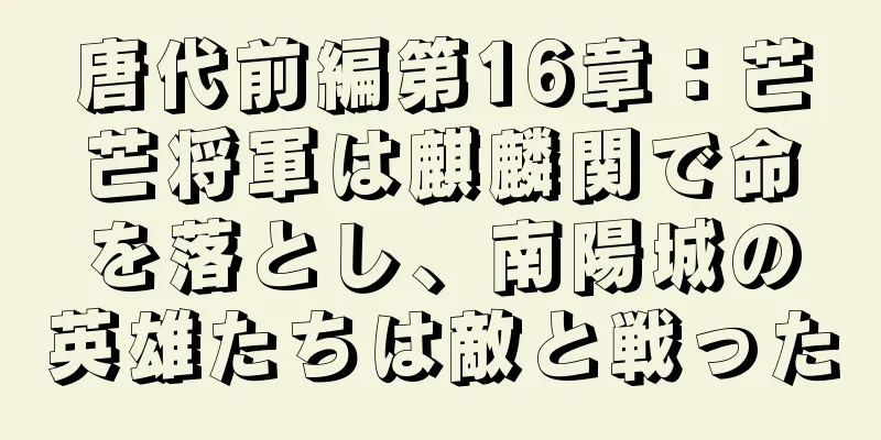 唐代前編第16章：芒芒将軍は麒麟関で命を落とし、南陽城の英雄たちは敵と戦った