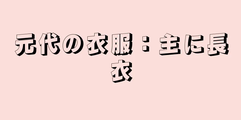 元代の衣服：主に長衣