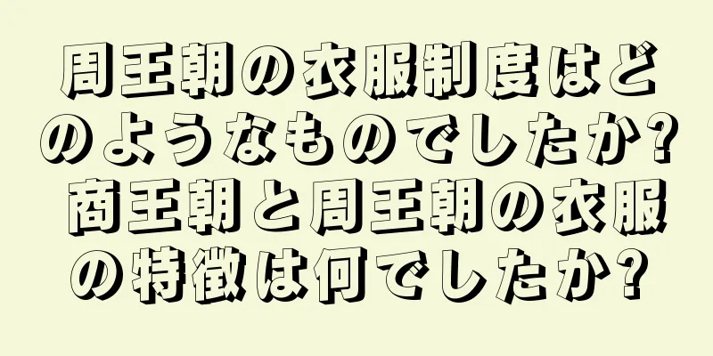 周王朝の衣服制度はどのようなものでしたか? 商王朝と周王朝の衣服の特徴は何でしたか?