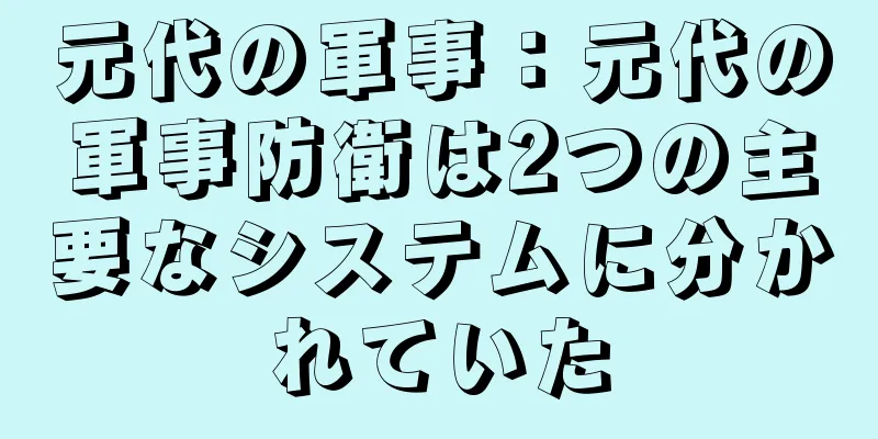 元代の軍事：元代の軍事防衛は2つの主要なシステムに分かれていた