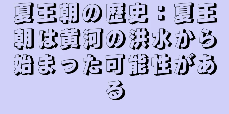 夏王朝の歴史：夏王朝は黄河の洪水から始まった可能性がある