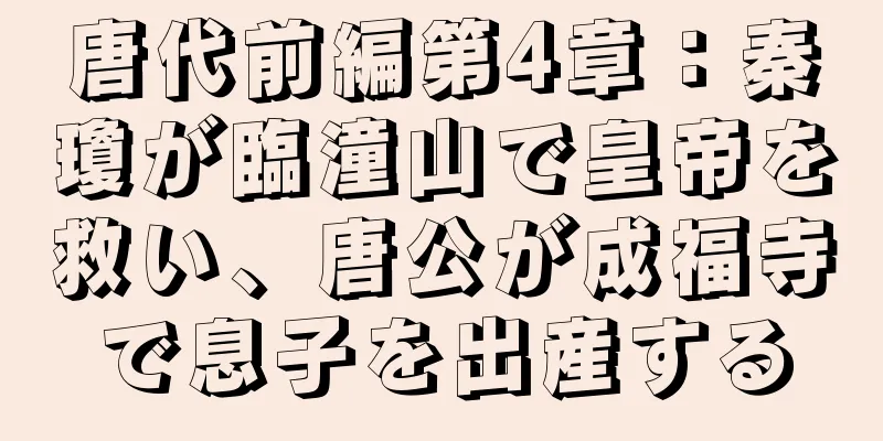 唐代前編第4章：秦瓊が臨潼山で皇帝を救い、唐公が成福寺で息子を出産する