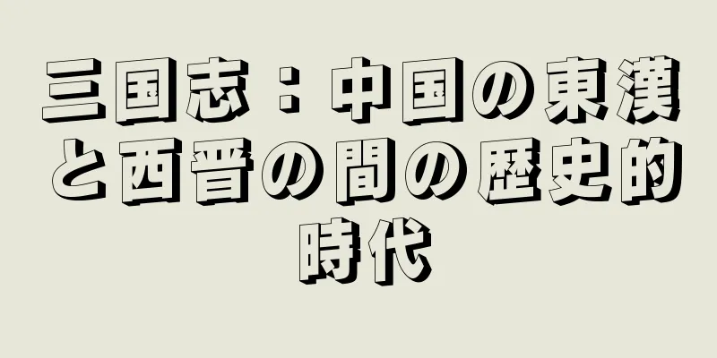 三国志：中国の東漢と西晋の間の歴史的時代