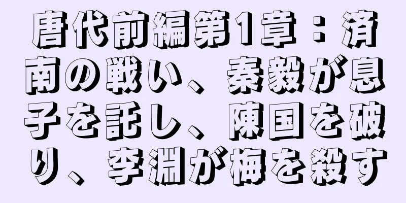 唐代前編第1章：済南の戦い、秦毅が息子を託し、陳国を破り、李淵が梅を殺す