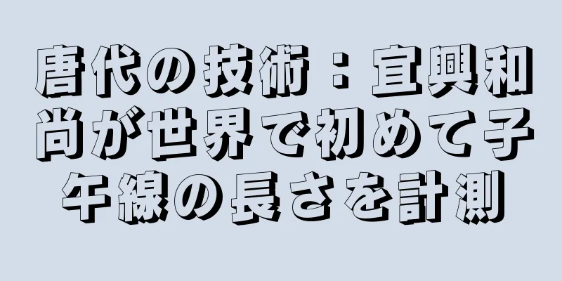 唐代の技術：宜興和尚が世界で初めて子午線の長さを計測