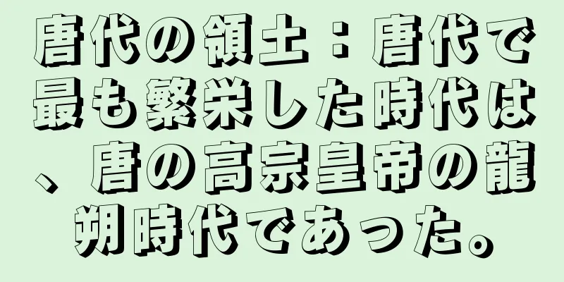 唐代の領土：唐代で最も繁栄した時代は、唐の高宗皇帝の龍朔時代であった。