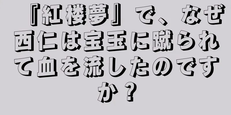 『紅楼夢』で、なぜ西仁は宝玉に蹴られて血を流したのですか？