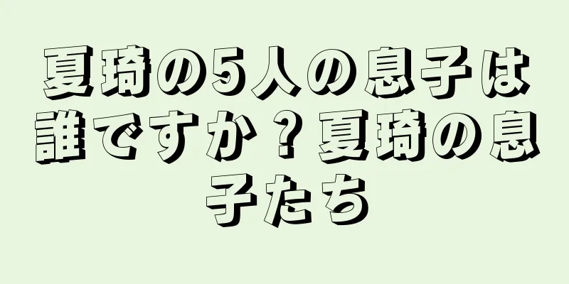 夏琦の5人の息子は誰ですか？夏琦の息子たち