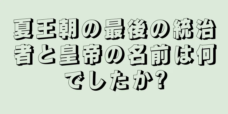 夏王朝の最後の統治者と皇帝の名前は何でしたか?