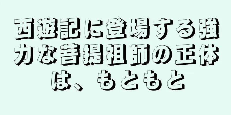 西遊記に登場する強力な菩提祖師の正体は、もともと