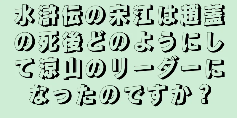 水滸伝の宋江は趙蓋の死後どのようにして涼山のリーダーになったのですか？