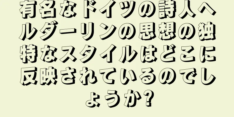 有名なドイツの詩人ヘルダーリンの思想の独特なスタイルはどこに反映されているのでしょうか?