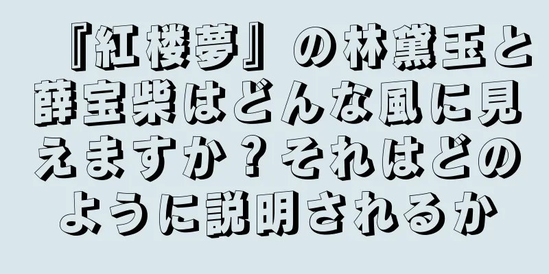 『紅楼夢』の林黛玉と薛宝柴はどんな風に見えますか？それはどのように説明されるか
