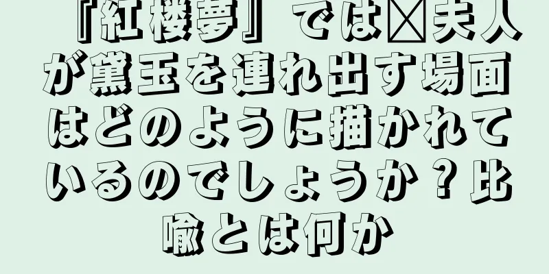 『紅楼夢』では邢夫人が黛玉を連れ出す場面はどのように描かれているのでしょうか？比喩とは何か