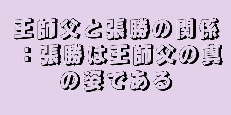 王師父と張勝の関係：張勝は王師父の真の姿である