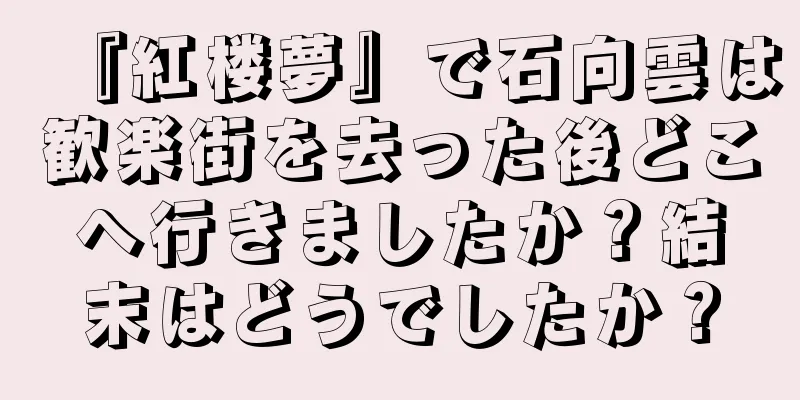 『紅楼夢』で石向雲は歓楽街を去った後どこへ行きましたか？結末はどうでしたか？