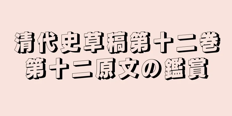 清代史草稿第十二巻第十二原文の鑑賞