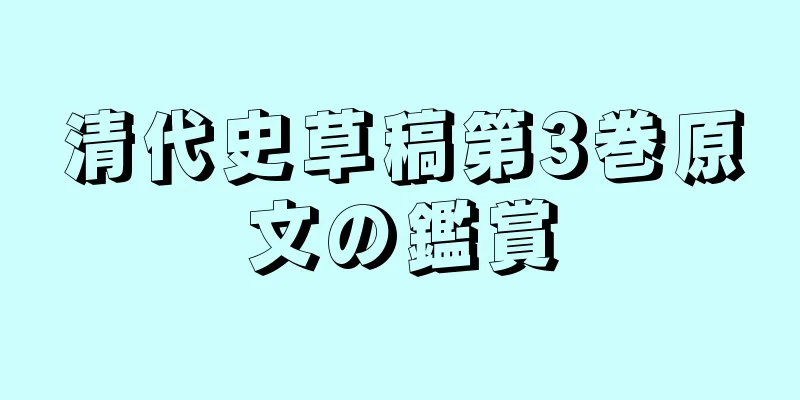 清代史草稿第3巻原文の鑑賞