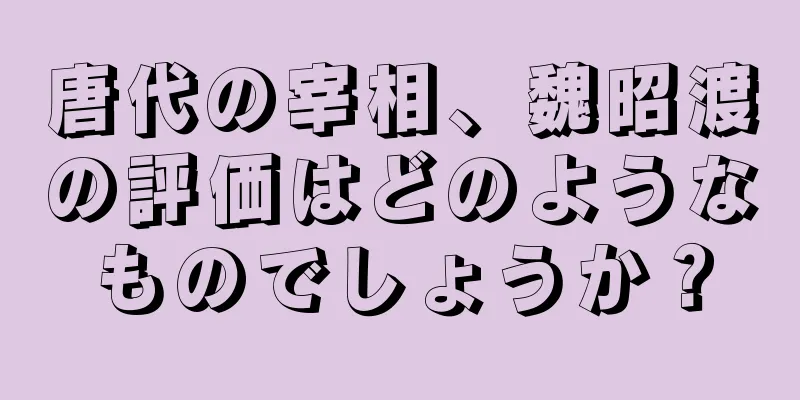 唐代の宰相、魏昭渡の評価はどのようなものでしょうか？