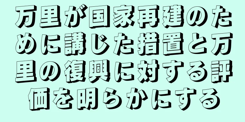 万里が国家再建のために講じた措置と万里の復興に対する評価を明らかにする