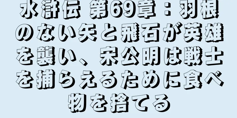 水滸伝 第69章：羽根のない矢と飛石が英雄を襲い、宋公明は戦士を捕らえるために食べ物を捨てる