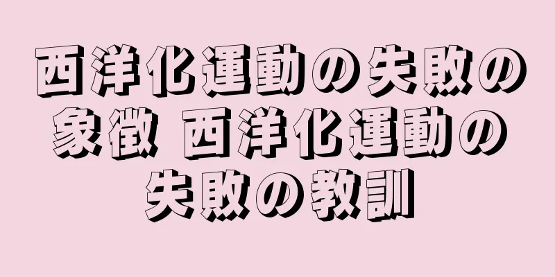 西洋化運動の失敗の象徴 西洋化運動の失敗の教訓