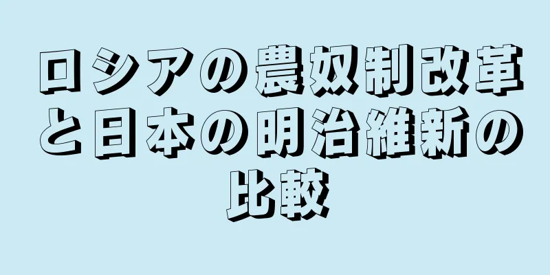 ロシアの農奴制改革と日本の明治維新の比較