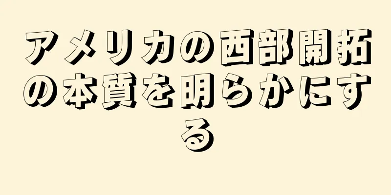 アメリカの西部開拓の本質を明らかにする
