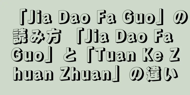 「Jia Dao Fa Guo」の読み方 「Jia Dao Fa Guo」と「Tuan Ke Zhuan Zhuan」の違い