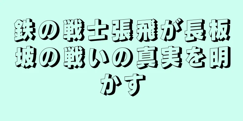 鉄の戦士張飛が長板坡の戦いの真実を明かす