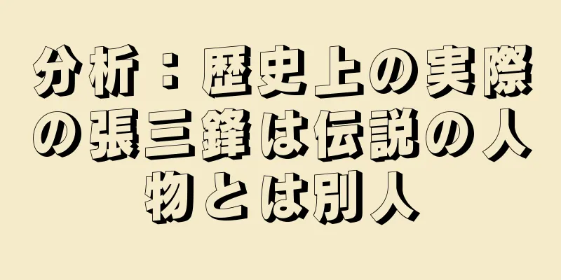 分析：歴史上の実際の張三鋒は伝説の人物とは別人
