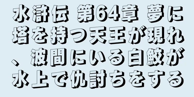 水滸伝 第64章 夢に塔を持つ天王が現れ、波間にいる白鮫が水上で仇討ちをする