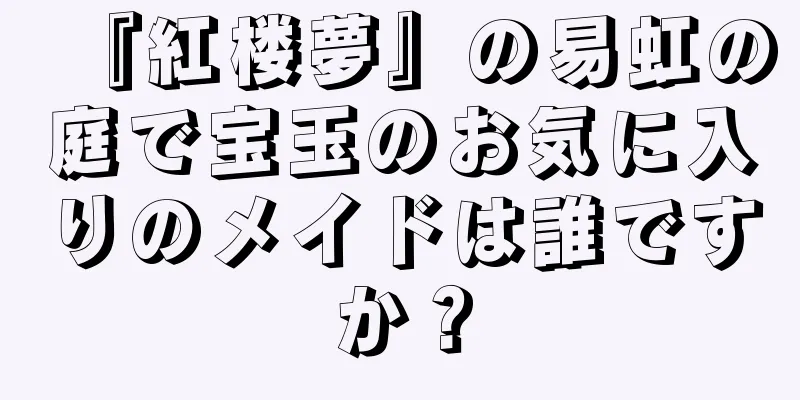 『紅楼夢』の易虹の庭で宝玉のお気に入りのメイドは誰ですか？
