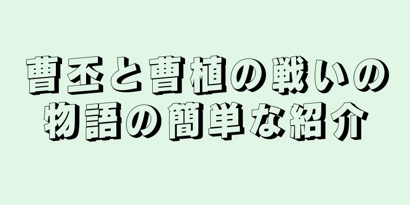 曹丕と曹植の戦いの物語の簡単な紹介