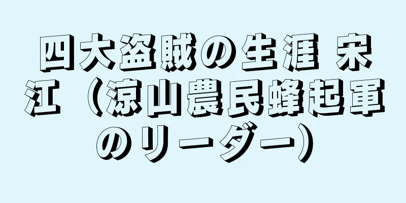四大盗賊の生涯 宋江（涼山農民蜂起軍のリーダー）