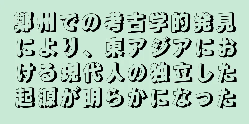 鄭州での考古学的発見により、東アジアにおける現代人の独立した起源が明らかになった