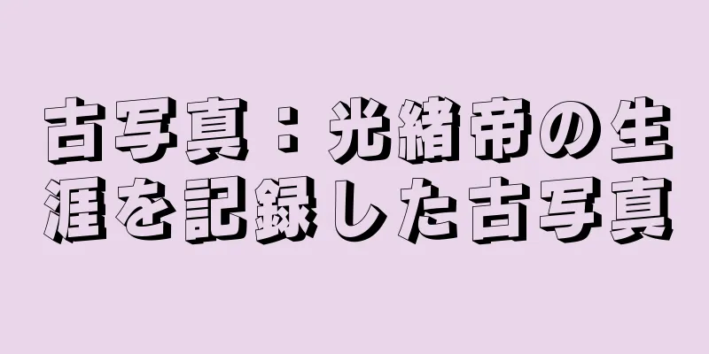 古写真：光緒帝の生涯を記録した古写真