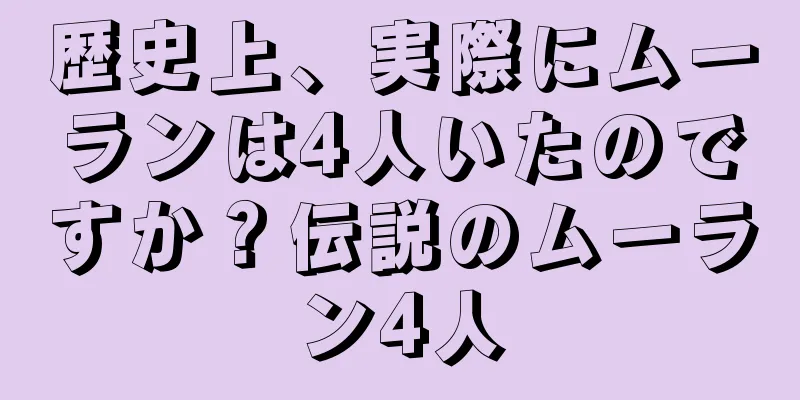 歴史上、実際にムーランは4人いたのですか？伝説のムーラン4人