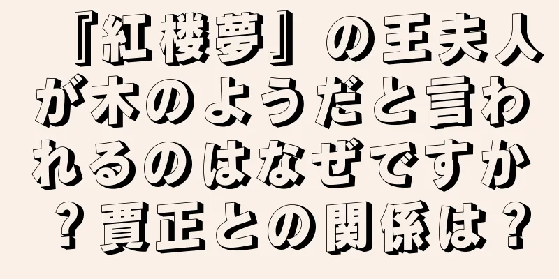 『紅楼夢』の王夫人が木のようだと言われるのはなぜですか？賈正との関係は？