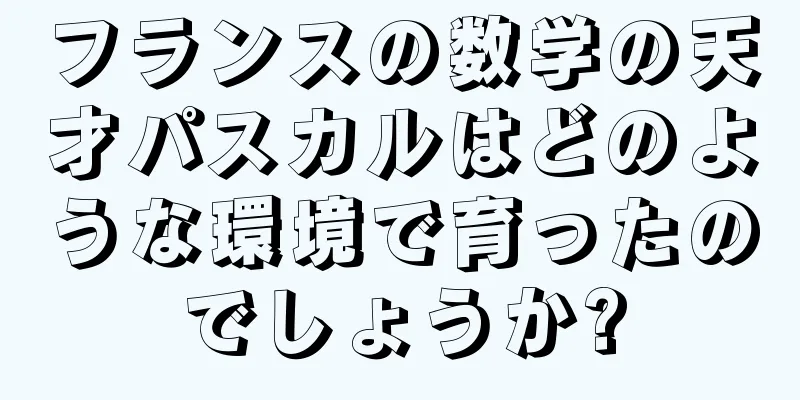 フランスの数学の天才パスカルはどのような環境で育ったのでしょうか?