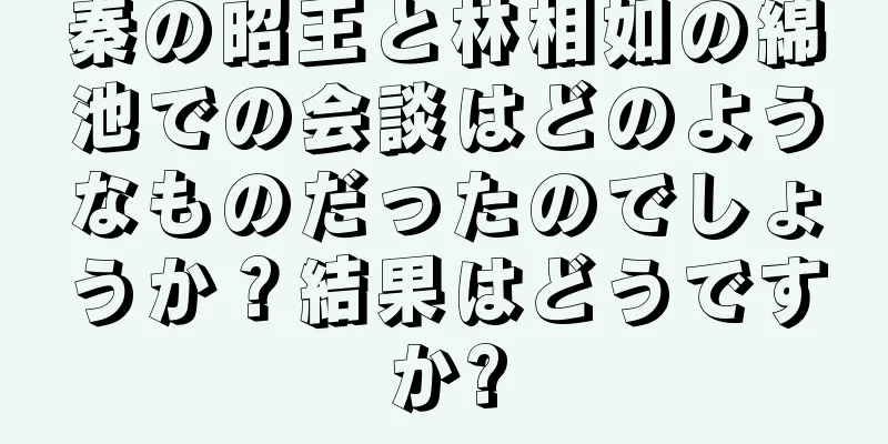 秦の昭王と林相如の綿池での会談はどのようなものだったのでしょうか？結果はどうですか?
