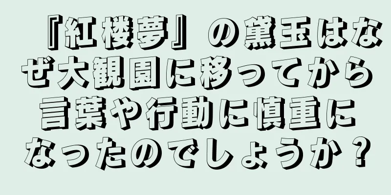 『紅楼夢』の黛玉はなぜ大観園に移ってから言葉や行動に慎重になったのでしょうか？
