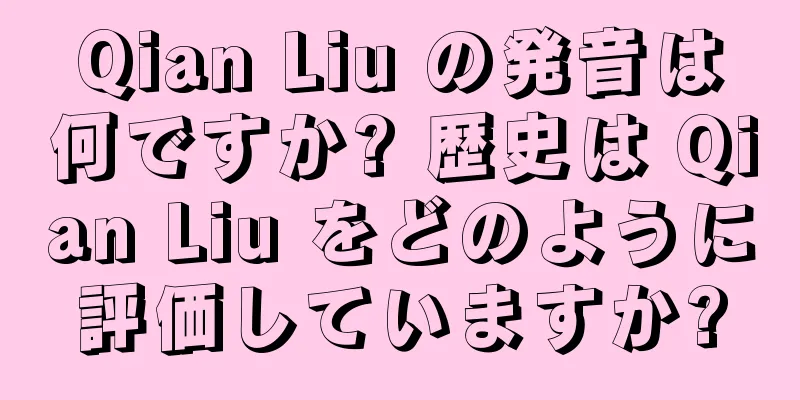 Qian Liu の発音は何ですか? 歴史は Qian Liu をどのように評価していますか?