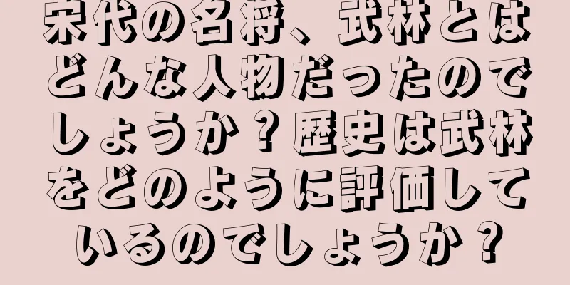 宋代の名将、武林とはどんな人物だったのでしょうか？歴史は武林をどのように評価しているのでしょうか？