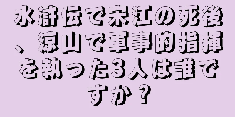 水滸伝で宋江の死後、涼山で軍事的指揮を執った3人は誰ですか？