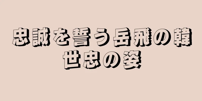 忠誠を誓う岳飛の韓世忠の姿