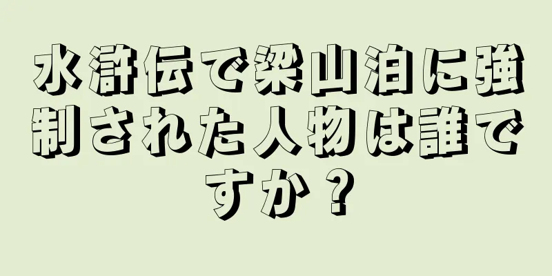 水滸伝で梁山泊に強制された人物は誰ですか？