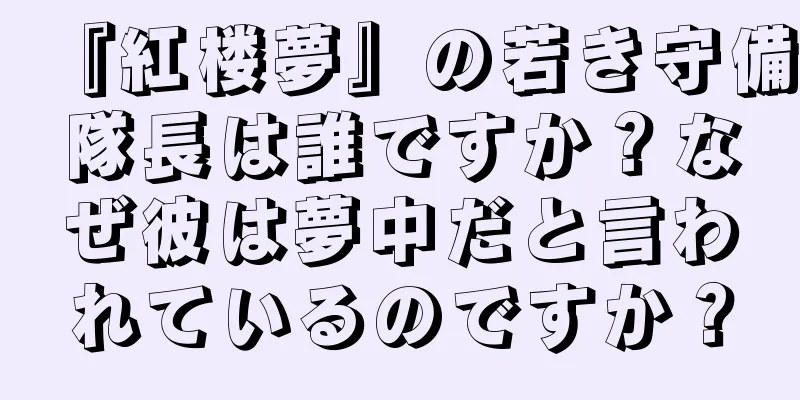 『紅楼夢』の若き守備隊長は誰ですか？なぜ彼は夢中だと言われているのですか？